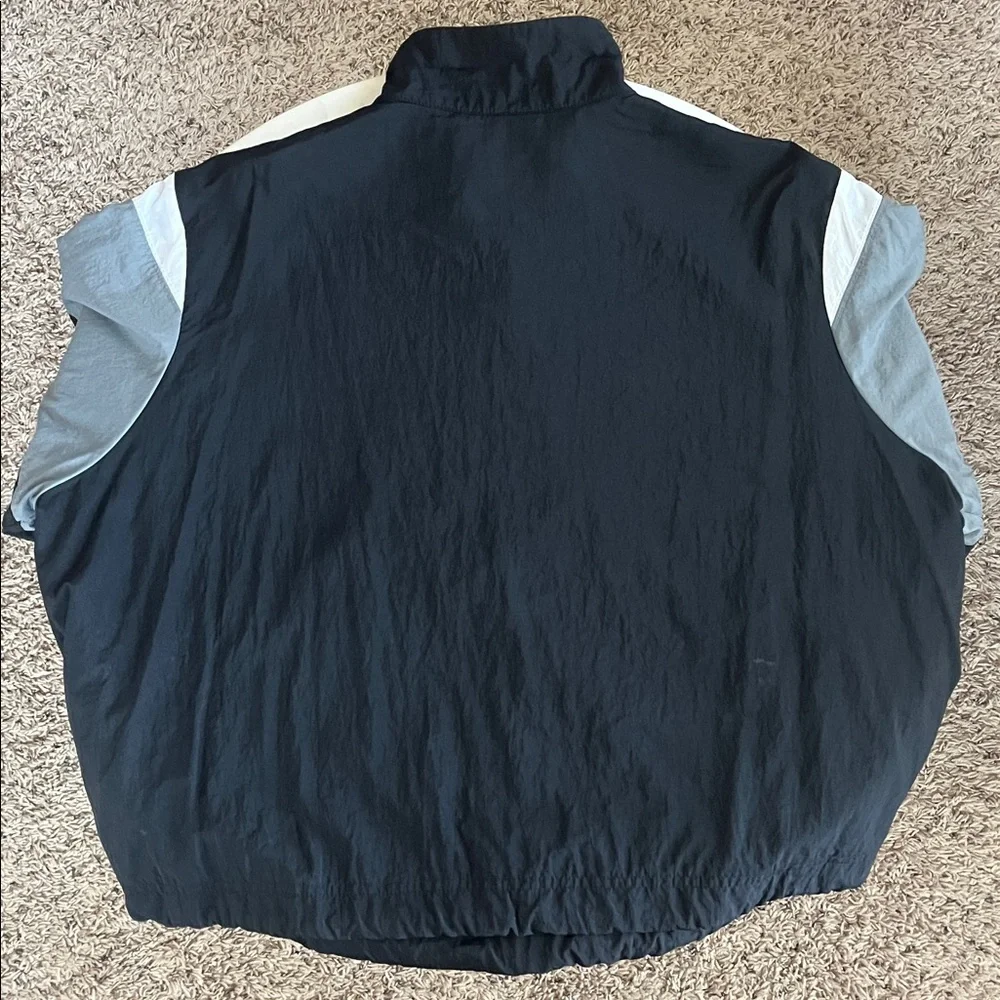 Nike Half-Zip Pullover Jacket Medium Black White Gray Windbreaker Synch Waist - Picture 12 of 16